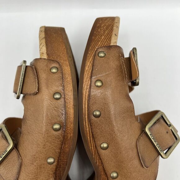 Kork Ease Womens Size 10M Saffron Leather Open Toe Slide Sandals Platform Wedge - Picture 11 of 13